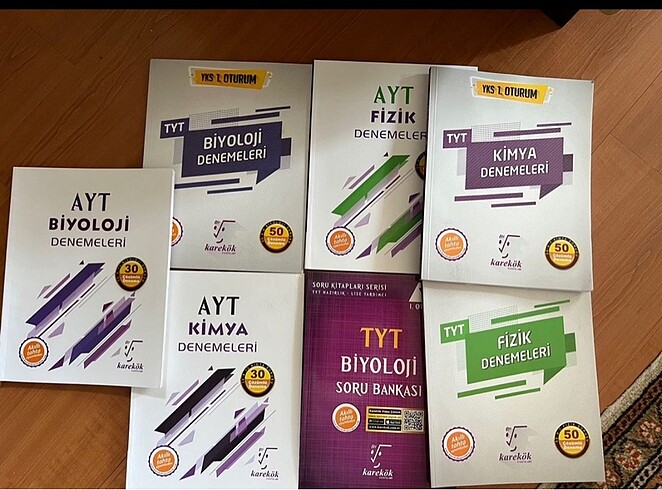7 adet test kitabi sıfırdır oğlum çözmedi ..