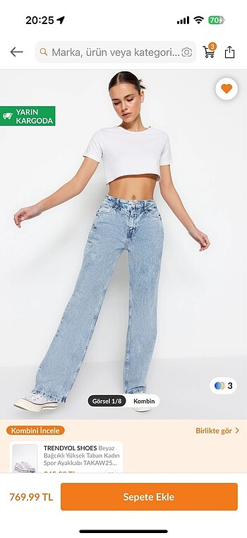 Mavi yüksek bel jean