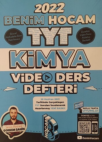 Benim Hocam Tyt kimya soru bankası ve kimya video ders defteri 