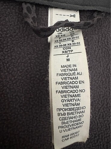 xs Beden siyah Renk Adidas polar mont