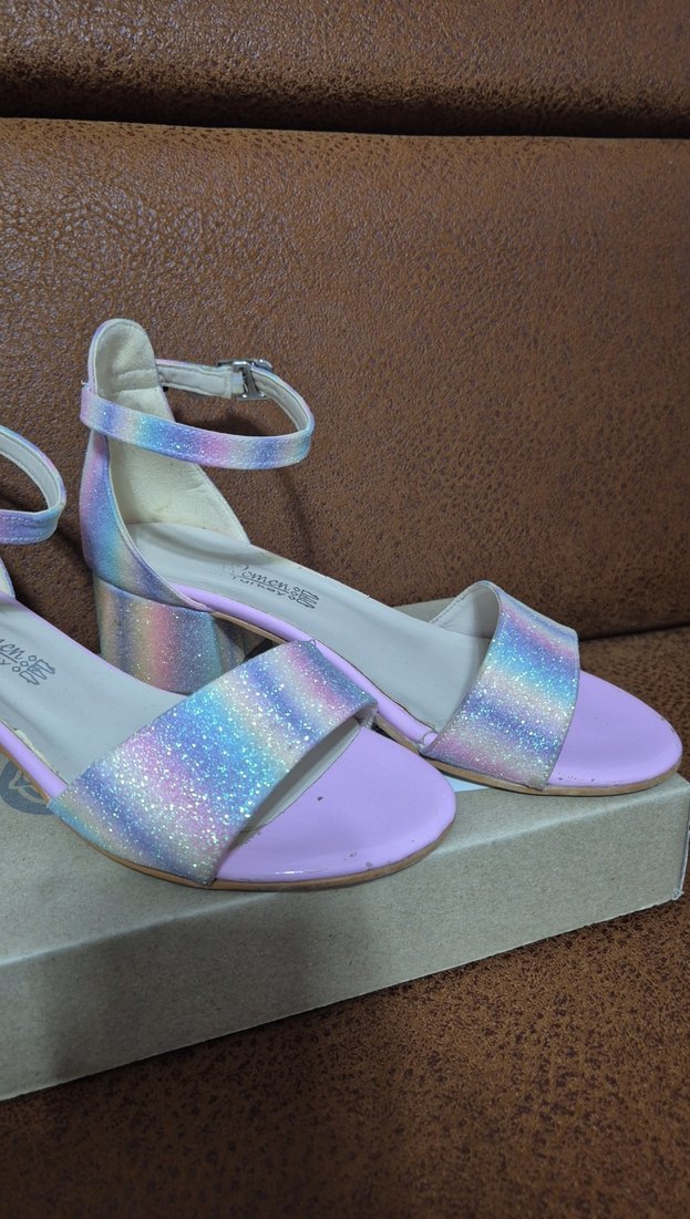 simli çocuk topuklu ayakkabı - Görsel 4