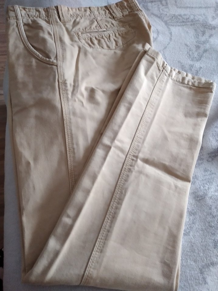 Bej Erkek Çocuk Keten Düğmeli Ceket - Görsel 5