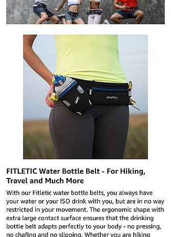 Fitletic Ceinture Hydratation 500 ML Spor Gym Dagci Bel Aksesuar
