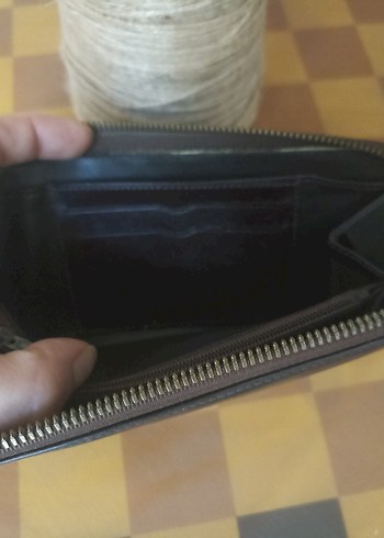American Vintage Deri Fermuarlı Klasik Kahverengi Kadın Cüzdanı