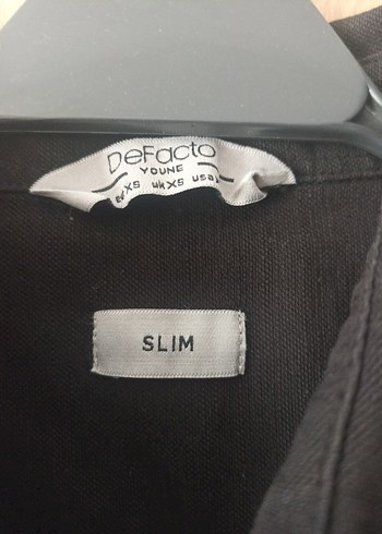 xs Beden siyah Renk Siyah Slim Fit Uzun Kollu Erkek Gömlek