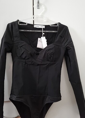 Bershka zarif crop bluz