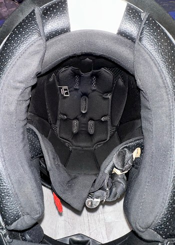 Siyah Seramik Biker Kask, Tokalı, Baskılı - Görsel 3