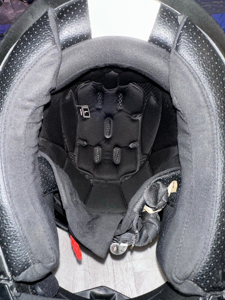 Siyah Seramik Biker Kask, Tokalı, Baskılı - Görsel 3