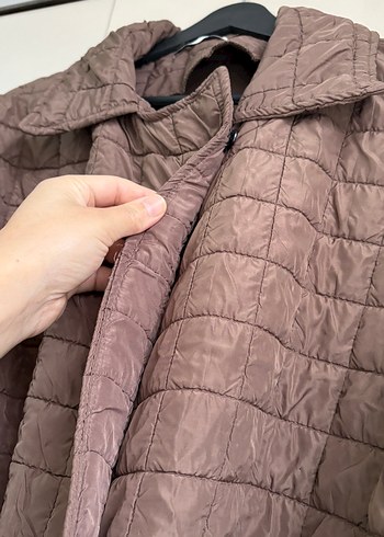 Kemerli Uzun Kadın kapitone Kaban - Görsel 8