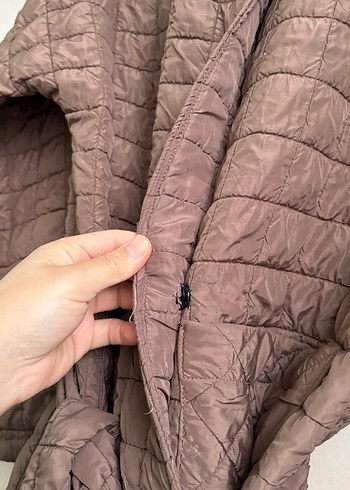 Kemerli Uzun Kadın kapitone Kaban - Görsel 7