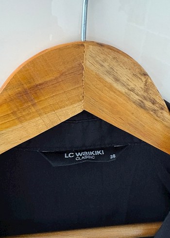 Düğmeli Siyah kadın Gömlek - Görsel 5