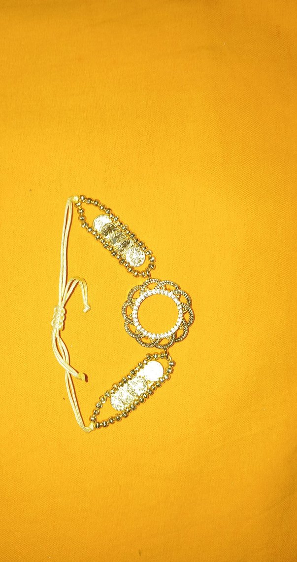 Boncuklu Altın Renkli Bohem Kadın El Zinciri - Görsel 2