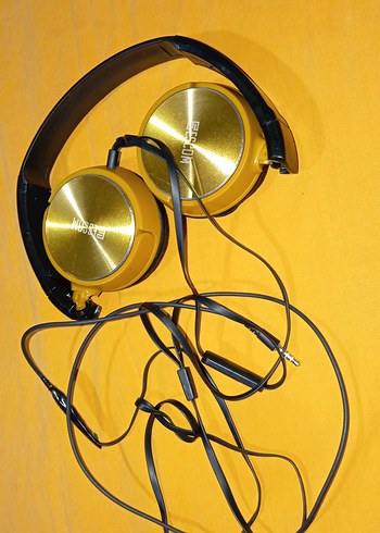 Altın Renkli Kablolu Kulaklık - Görsel 2