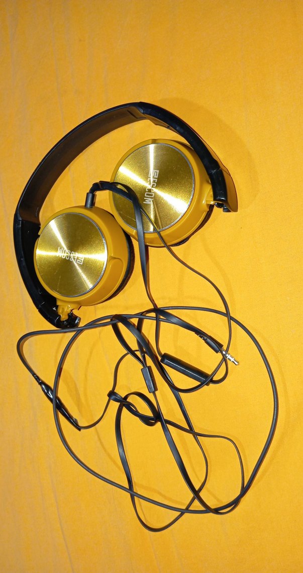 Altın Renkli Kablolu Kulaklık - Görsel 2