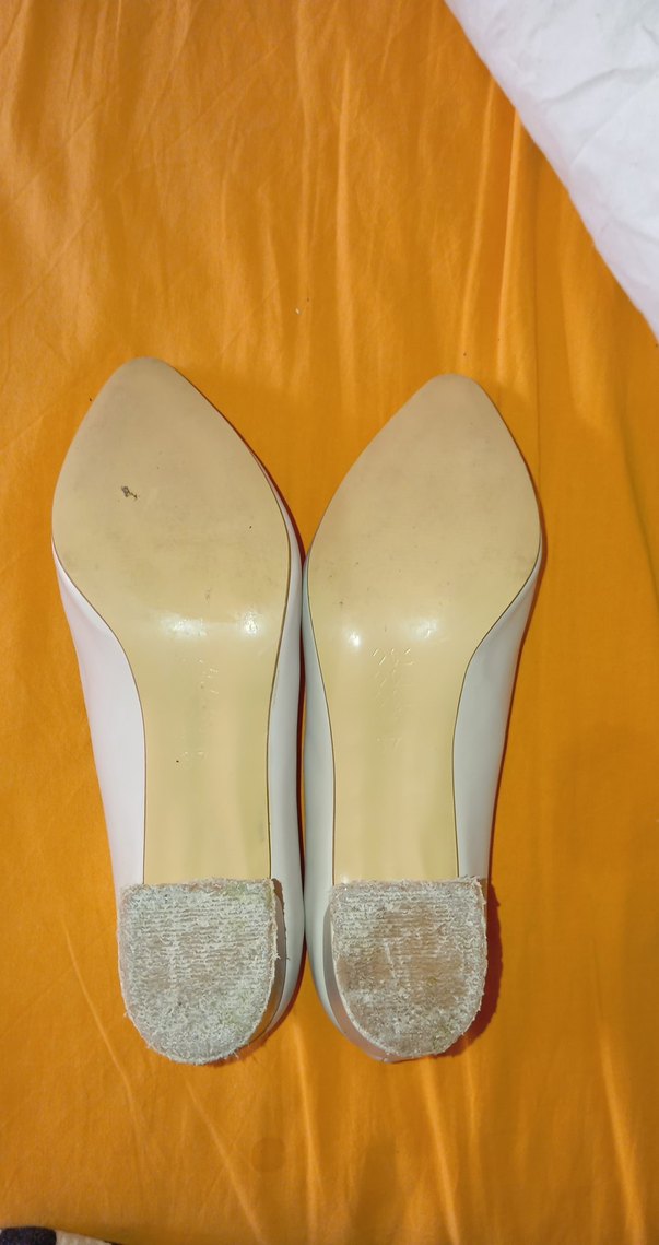 Beyaz Kadın Blok Topuklu Stiletto 6cm - Görsel 3