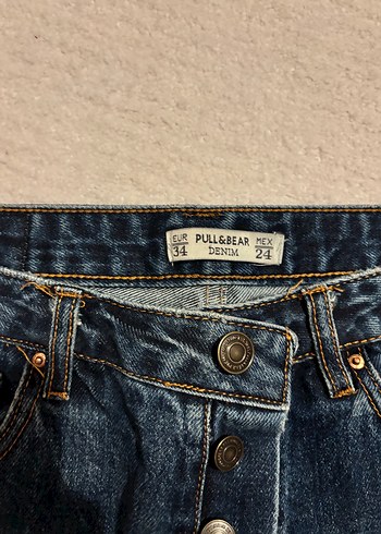 34 Beden lacivert Renk Kadın Lacivert Regular Fit Midi Denim Pantolon