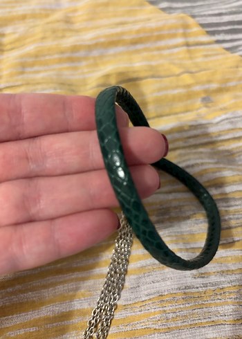 Uzun Zincir Detaylı Yılan Desenli Bohem Kolye - Görsel 2