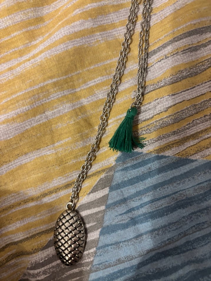 Uzun Zincir Detaylı Yılan Desenli Bohem Kolye - Görsel 3