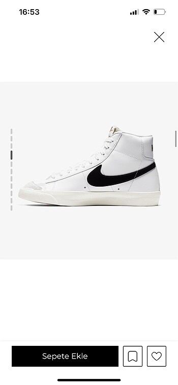37 Beden beyaz Renk Nike mid77
