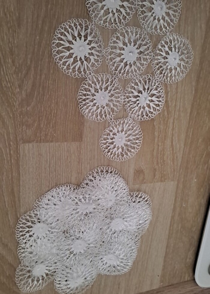 6 adet artı 1 adet de tepsi dantel takim halinde - Görsel 3