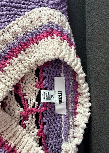 Bohem Tarz Çok Renkli Örgü Kadın Kazak - Görsel 2