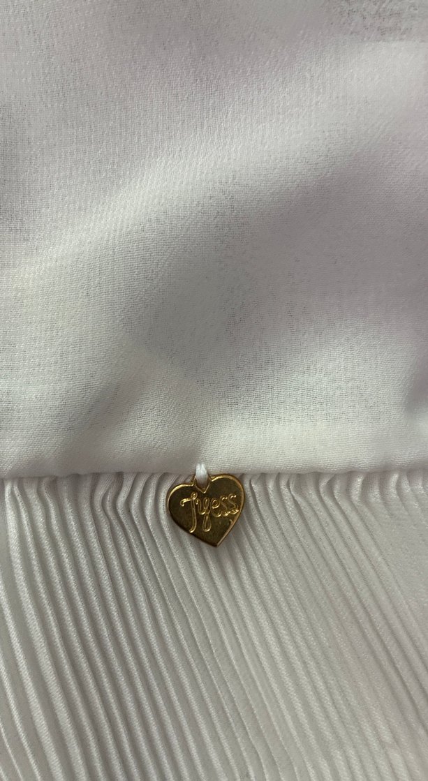 Dantelli Pliseli Mini Beyaz  Teyzes marka Bluz - Görsel 2