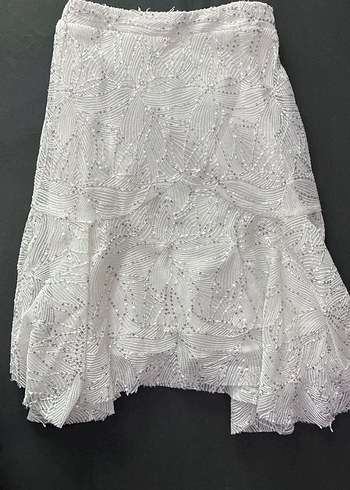 Beyaz Nakışlı Dantel Kız Elbisesi - Görsel 6