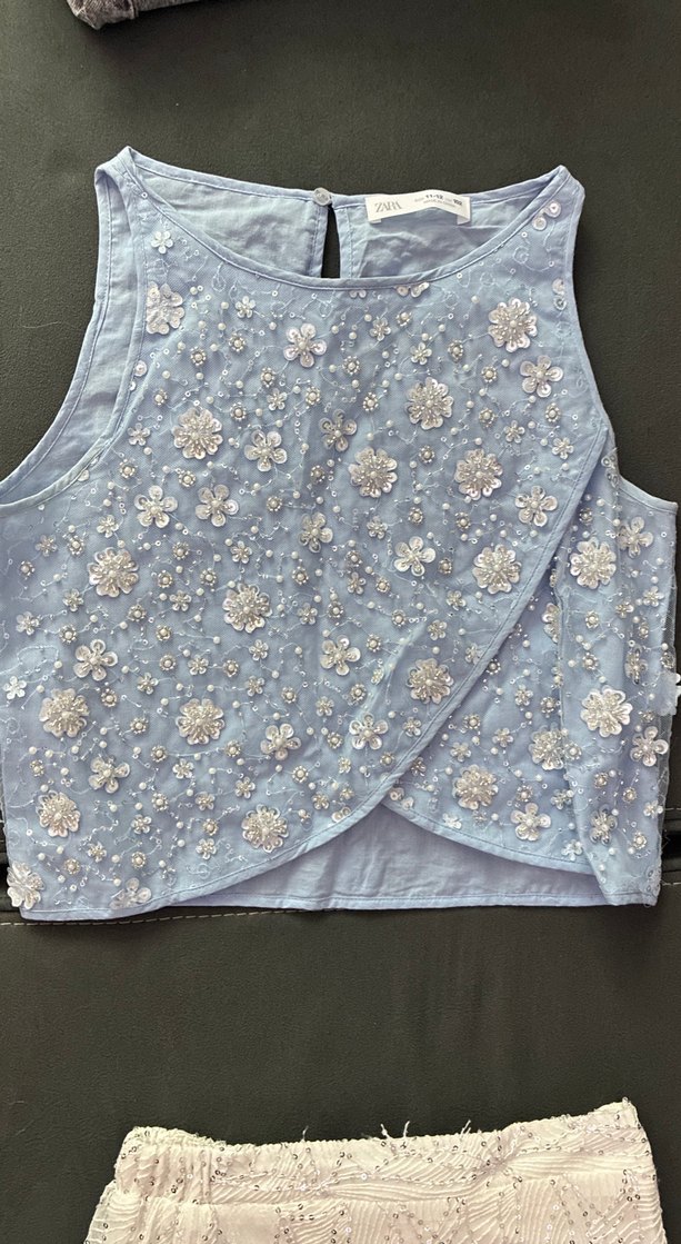 Beyaz Nakışlı Dantel Kız Elbisesi - Görsel 2