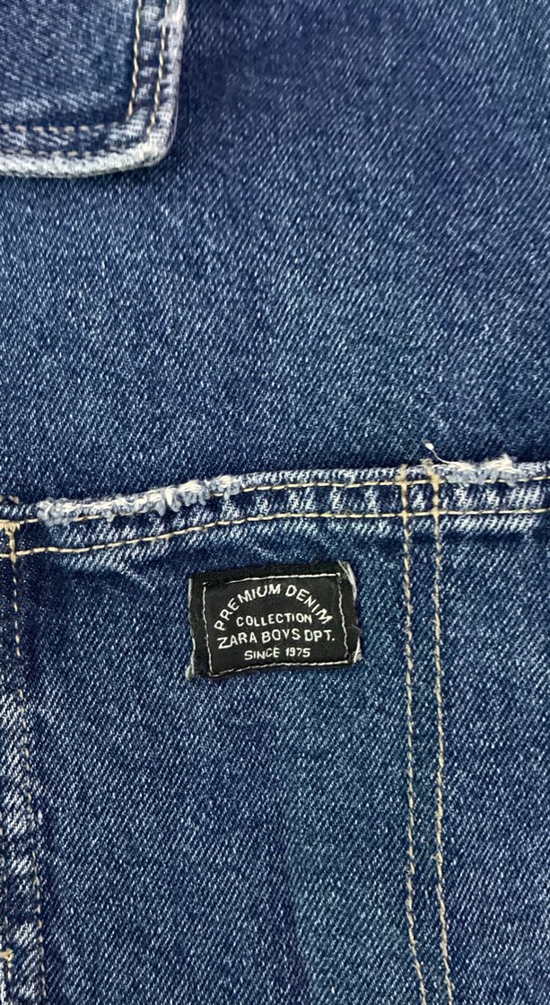 Düğmeli Kız çocuk Kot Ceket - Görsel 2