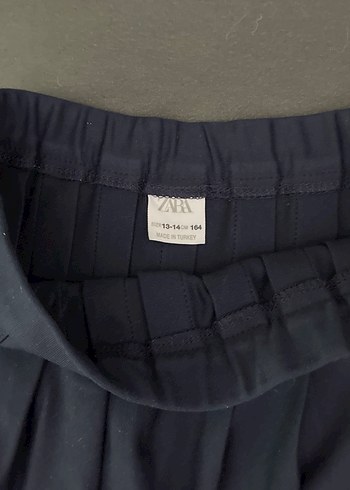 Lacivert Pileli Mini Etek - Görsel 2