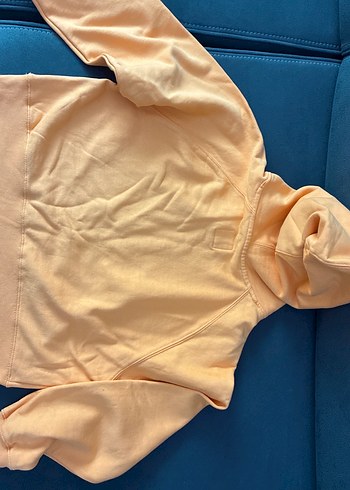 Turuncu Kapüşonlu Kız çocukSweatshirt - Görsel 4