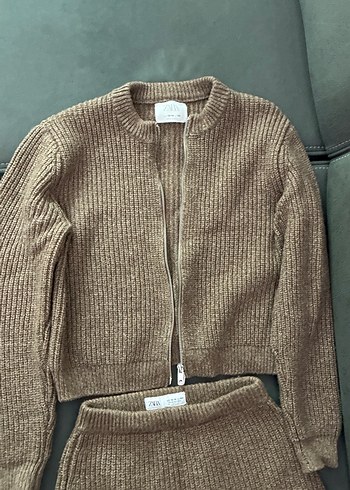 Kahverengi Örgü Kız çocuk Triko Takım 13-14 yaş 164 cm - Görsel 4