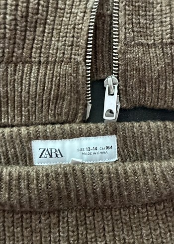 Kahverengi Örgü Kız çocuk Triko Takım 13-14 yaş 164 cm - Görsel 3