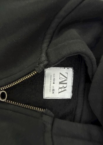 Kız çocukSiyah Fermuarlı Street Wear Ceket - Görsel 2