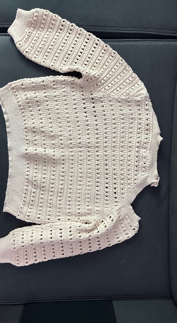 Bohem Tarzı Gri Örgü Kız çocuk Kazak - Görsel 4