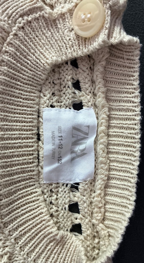 Bohem Tarzı Gri Örgü Kız çocuk Kazak - Görsel 3