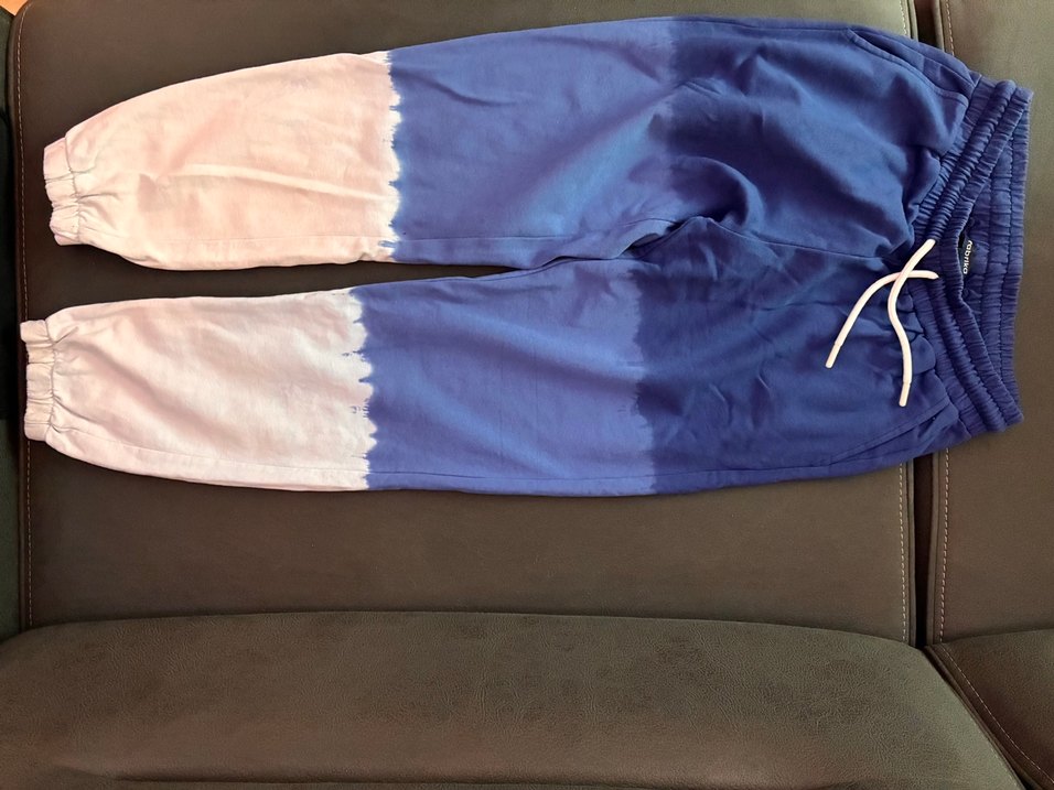 Mavi Batik Desenli Rahat Kesim Kadın Eşofman Altı - Görsel 3