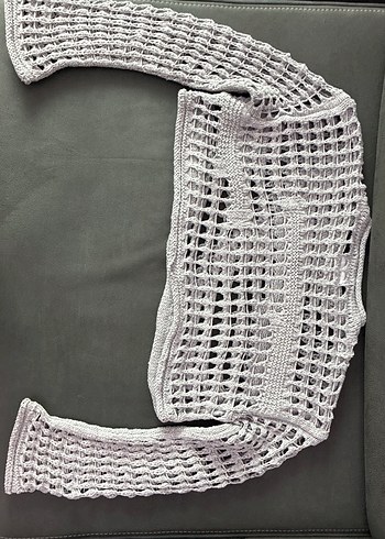 Gri Örgü Strappy Kız çocuk kazak 11-12 yaş 152 cm - Görsel 4