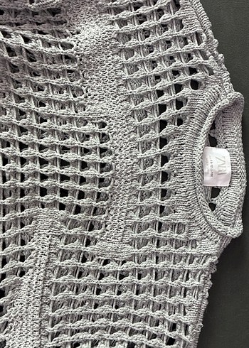 Gri Örgü Strappy Kız çocuk kazak 11-12 yaş 152 cm - Görsel 2