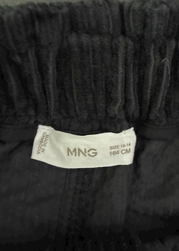 Düğmeli Siyah Kadife Kız Etek 164 cm 13-14 yaş - Görsel 3