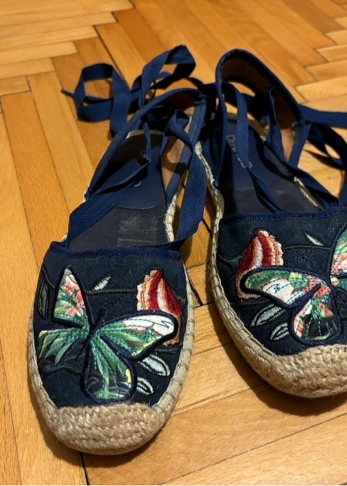 Derimod bilekten bağlı lacivert espadril - Görsel 3