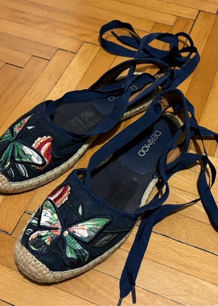 Derimod bilekten bağlı lacivert espadril - Görsel 2