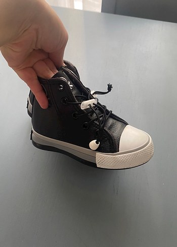 Siyah Erkek Çocuk Goth Tarzı Spor Ayakkabı - Görsel 6