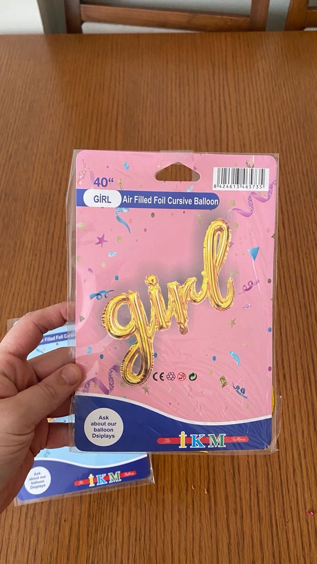 Altın Renkli Erkek ve Kız Balonları - Görsel 2