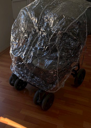 Gri İkiz Bebek Arabası - Görsel 7