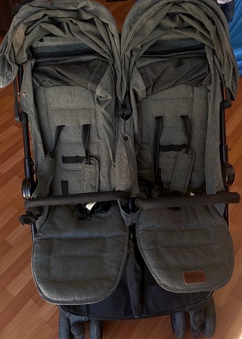 Gri İkiz Bebek Arabası - Görsel 5