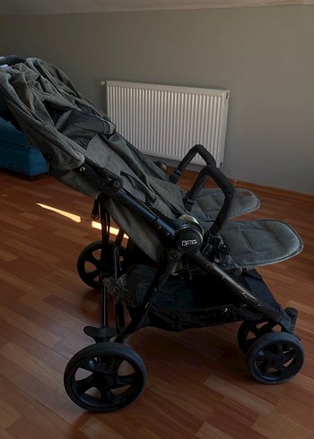 Gri İkiz Bebek Arabası - Görsel 3