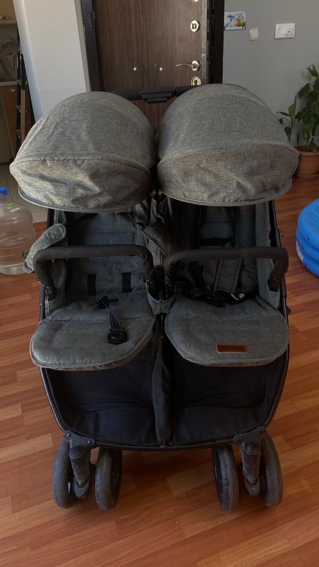 Gri İkiz Bebek Arabası - Görsel 2