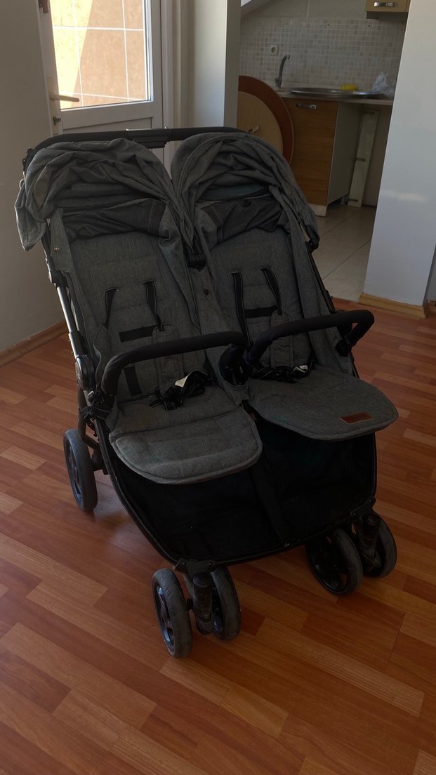 Gri İkiz Bebek Arabası - Görsel 4