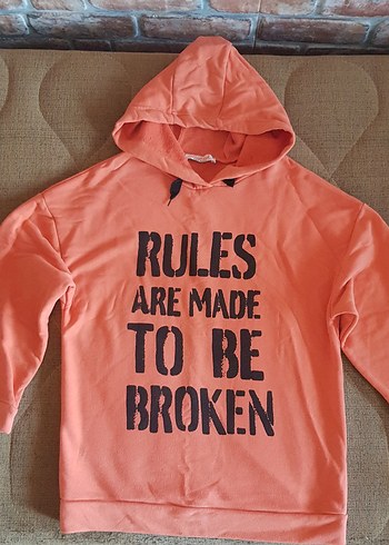 Baskılı Kadın Kapüşonlu Sweatshirt